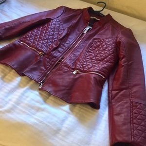 Sharp red leather jackets
